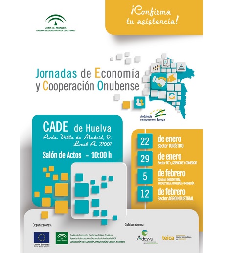 Invitación a Jornadas de economía y cooperación empresarial onubense