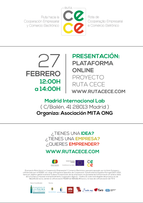 Evento presentación Proyecto RUTA CECE