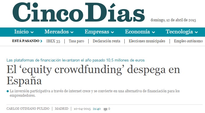 El ‘equity crowdfunding’ despega en España. La inversión participativa a través de internet crece y se convierte en una alternativa de financiación para los emprendedores.